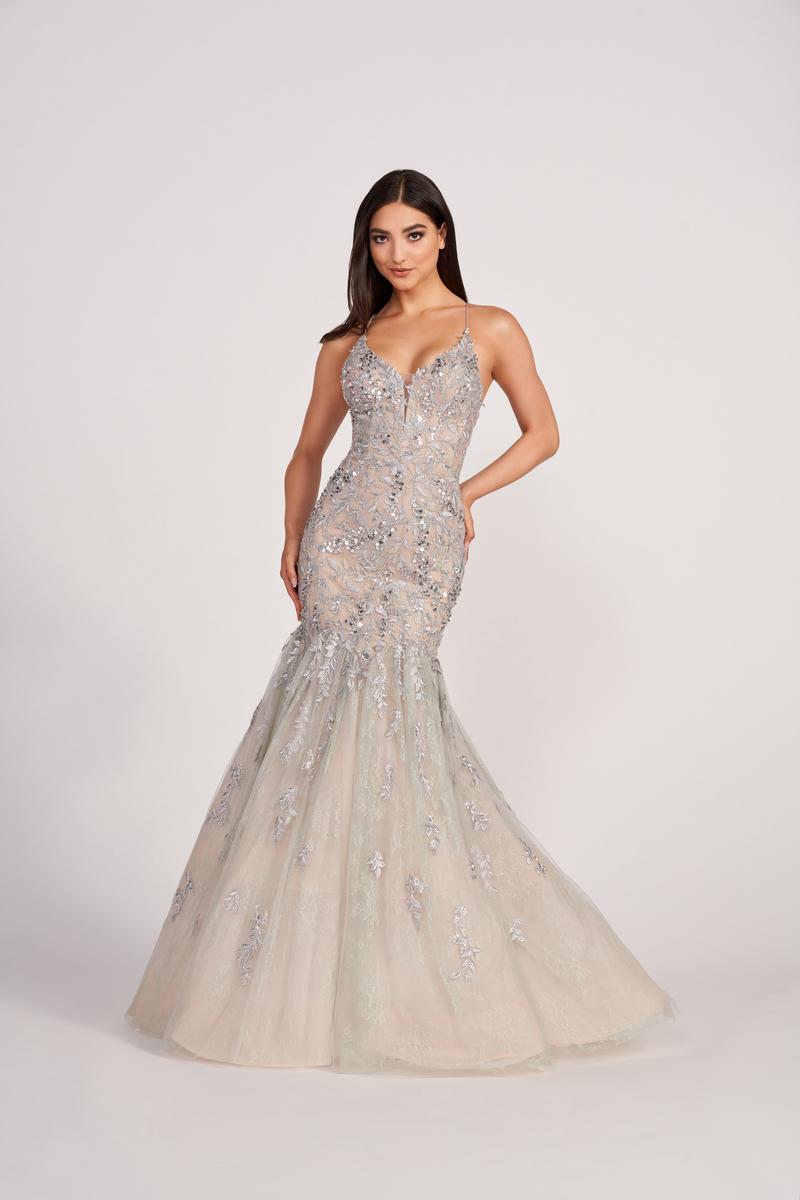 Fitted Wedding Dress V Neck Mermaid Lace Fishtail Bridal Dress