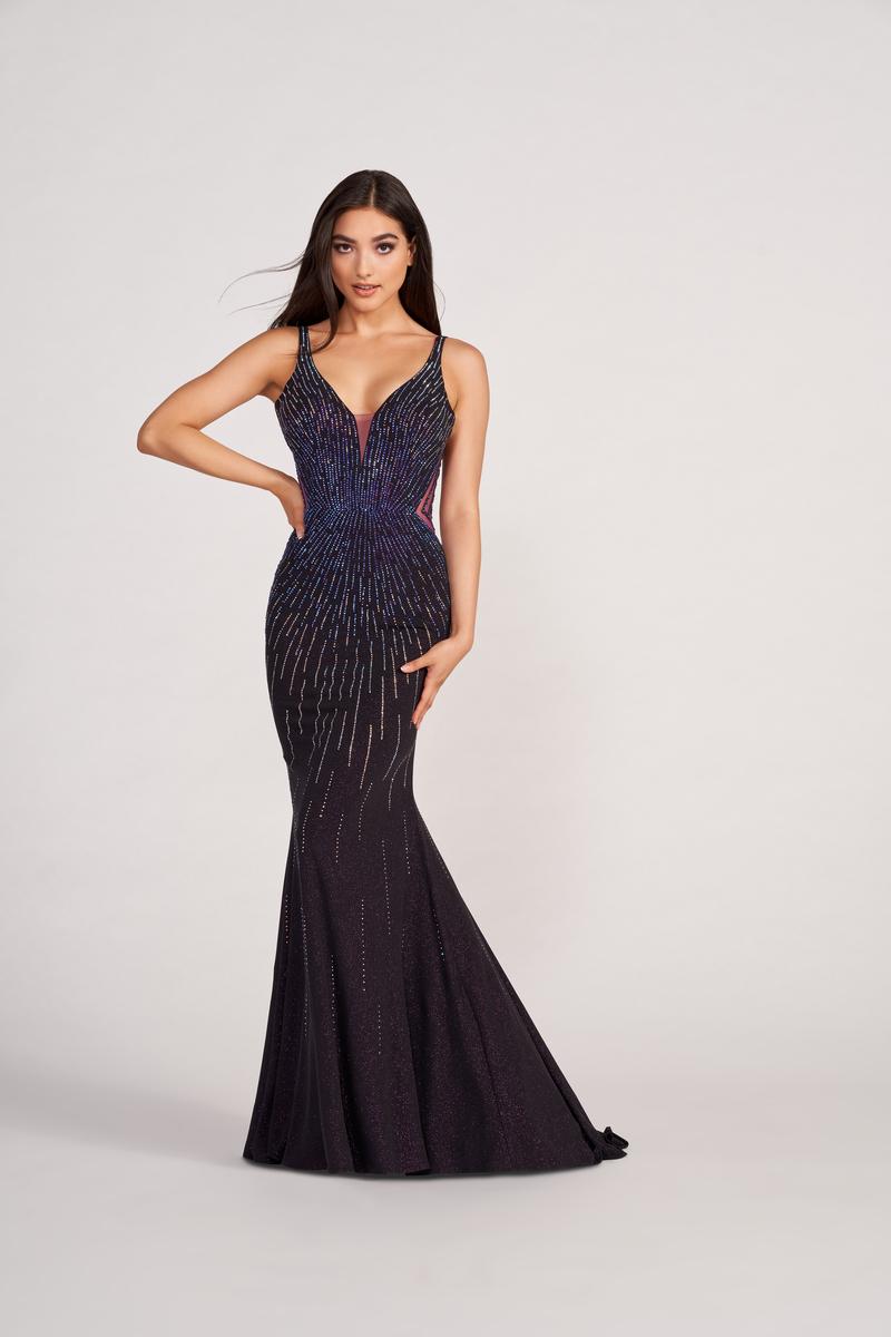 Ellie Wilde Sleeve Fit and Flare Prom Dress EW34076