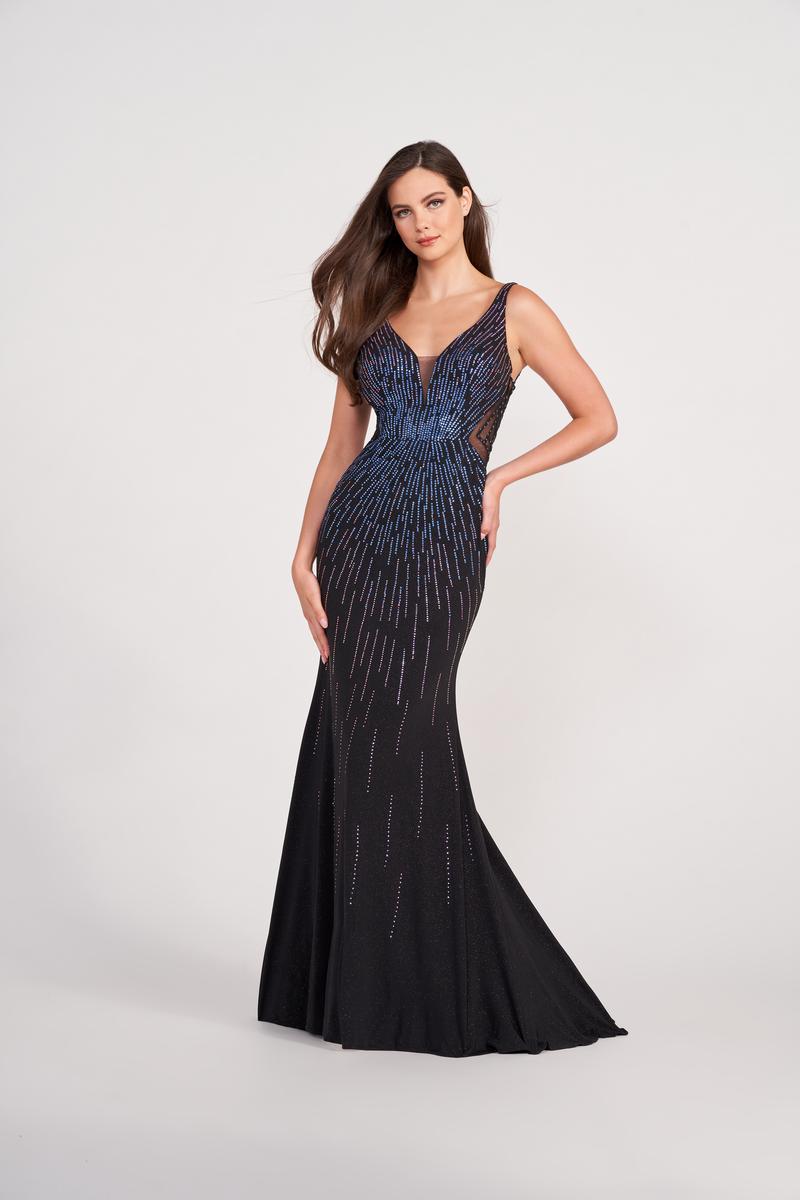 Ellie Wilde Sleeve Fit and Flare Prom Dress EW34076