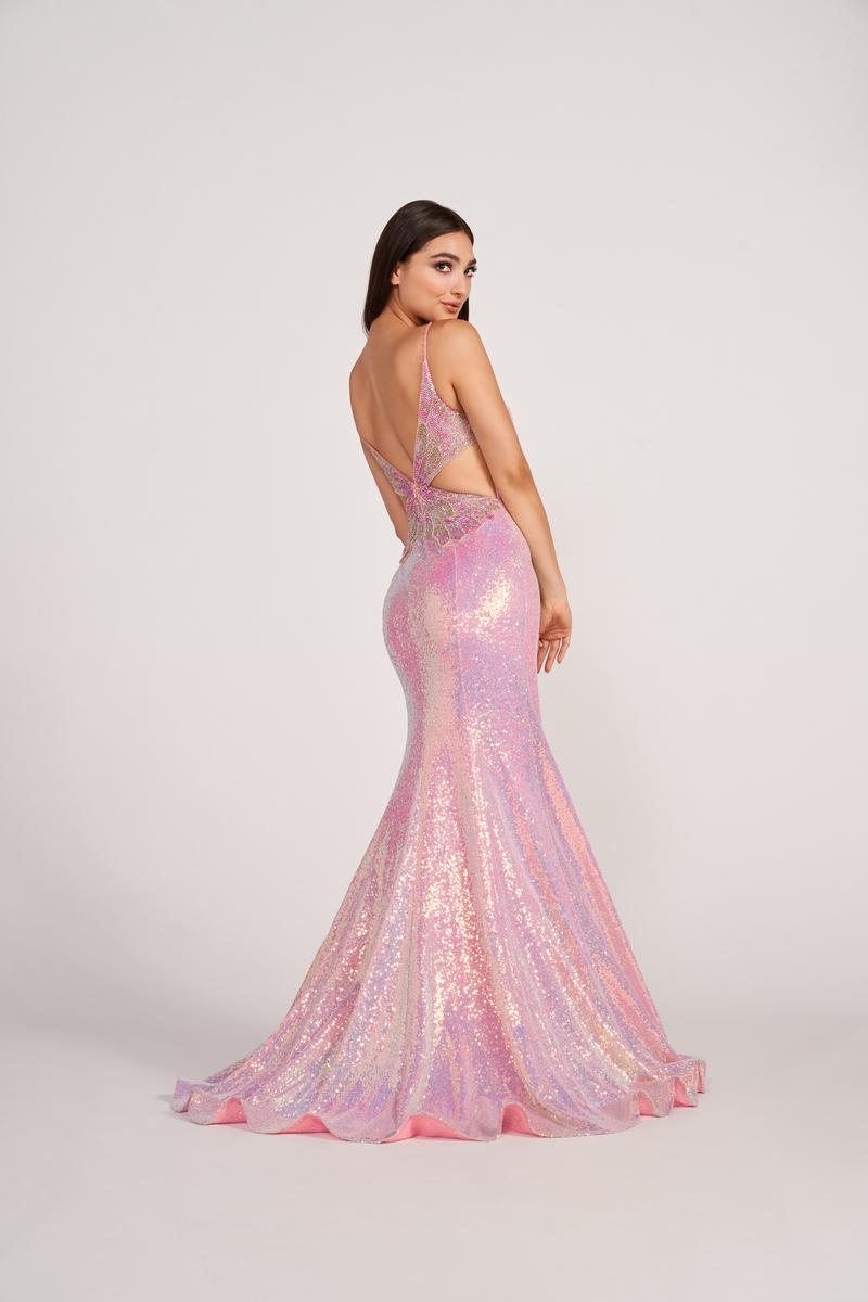 Ellie Wilde Plunging Fitted Prom Dress EW34088