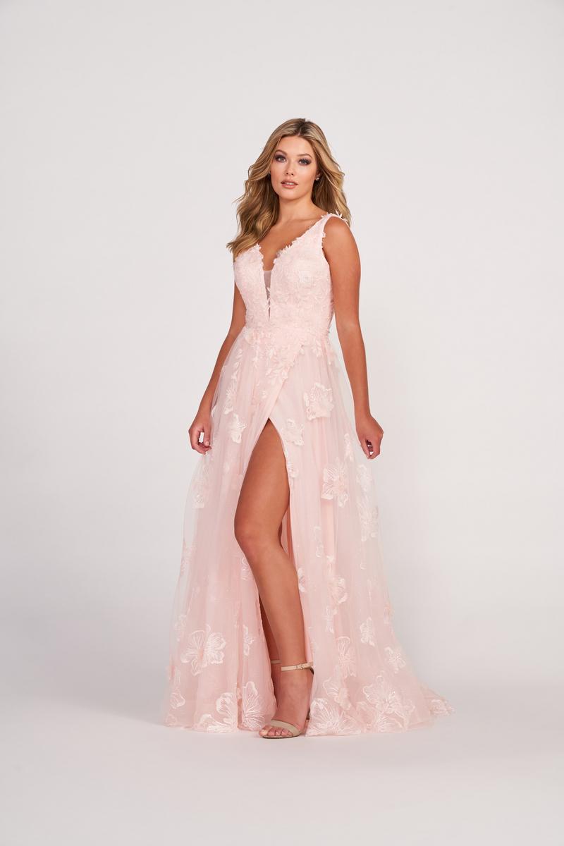 Ellie Wilde Floral A-Line Prom Dress EW34121