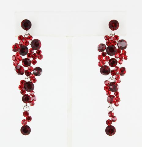 Helens Heart Earrings Accessory JE-BX20461-S-Red
