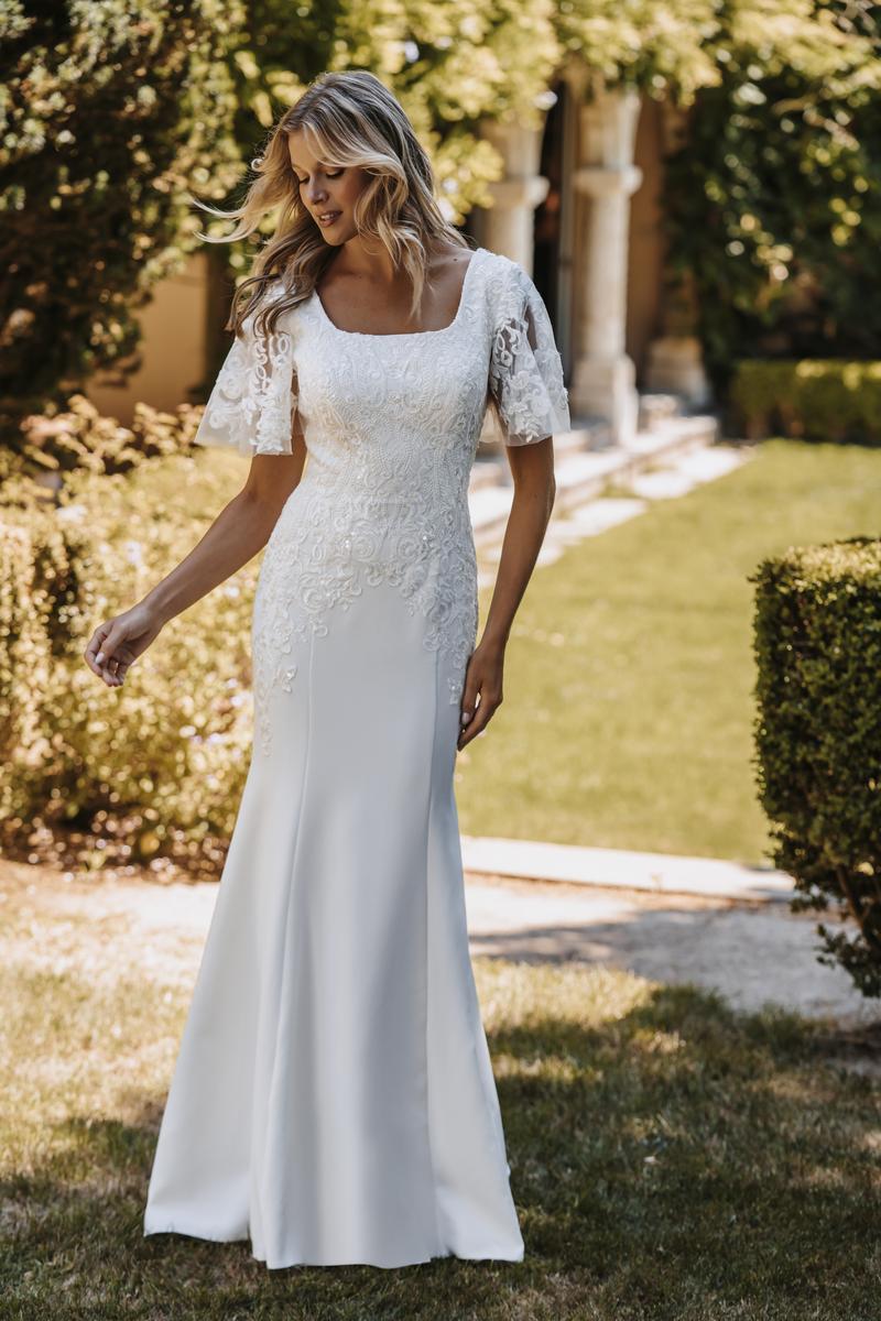 bridal shower modest dress Modest Bridal Dresses
