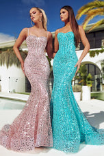 Portia and Scarlett Long Corset Prom Dress PS23061