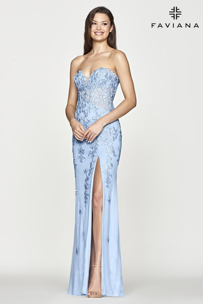 Faviana Glamour Lace Corset Long Dress S10664