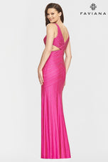 Faviana Long Cut Out Prom Dress S10803
