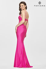 Faviana Long Stretch Charmeuse Prom Dress S10824