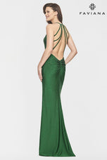 Faviana Long Scoop Neck Prom Dress S10829