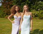 Faviana Long Strapless Corset Lace Prom Dress S10832