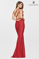Faviana Long One Shoulder Ruched Prom Dress S10843