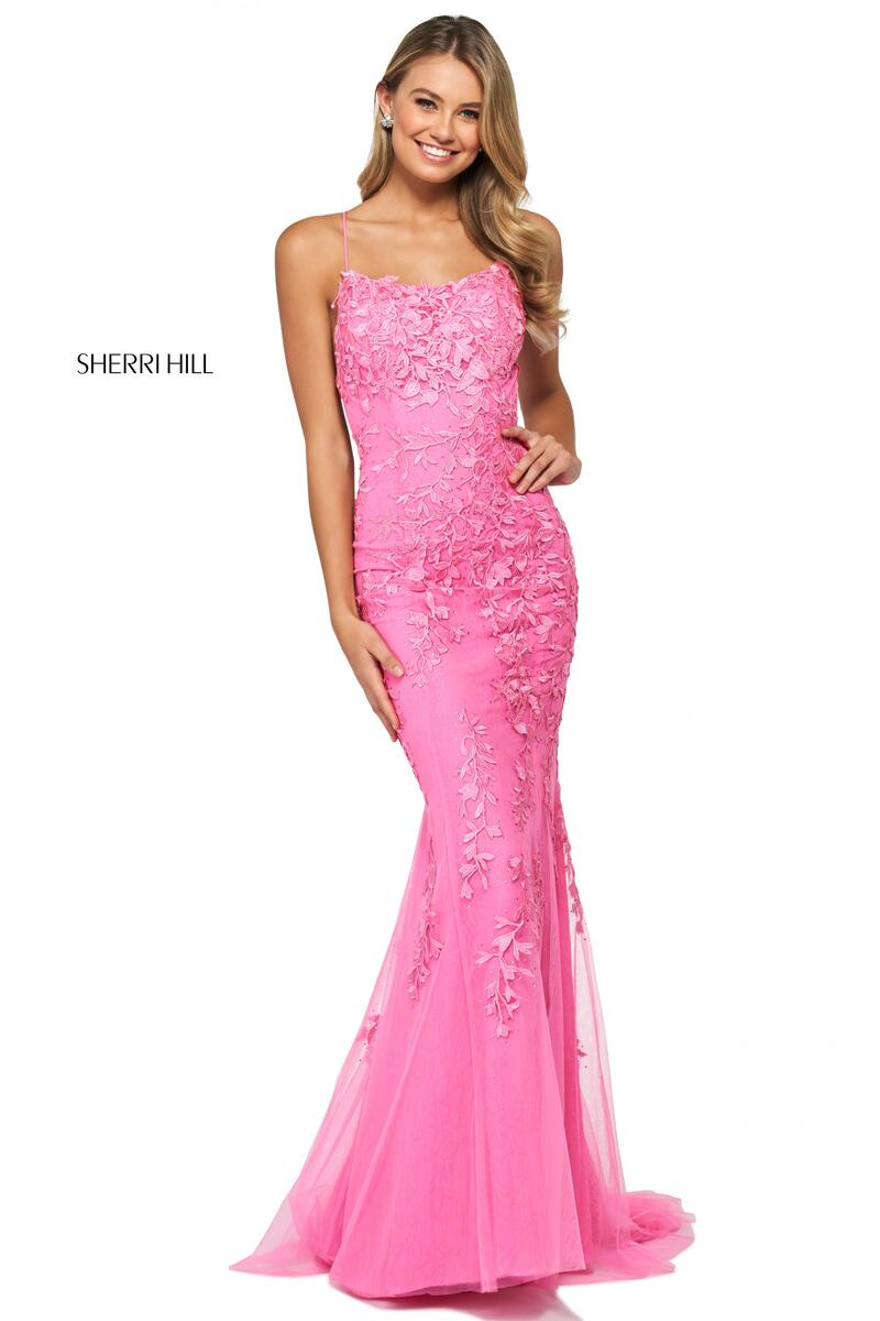 Dress 52338 Sherri Hill Pink Lace Dress Sherri Hill Long Open Back Lace Dress 52338 Dress 52338 Sherri Hill Pink Lace Dress Sherri Hill Long Open Back Lace Dress 52338