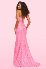 Sherri Hill Strapless Lace Dress 54227