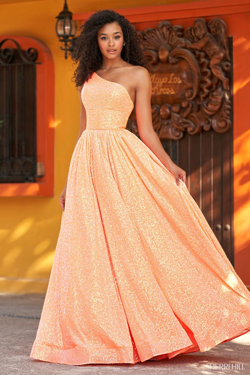 Sherri Hill Sequin A-Line Prom Dress 54847