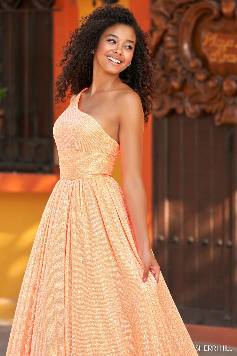 Sherri Hill Sequin A-Line Prom Dress 54847
