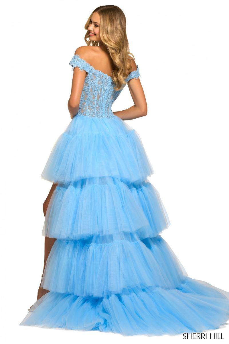 Sherri Hill High-Low Tulle Gown 55420