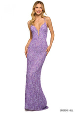 Sherri Hill Long Sequined Gown 55447