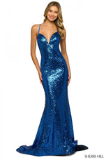 Sherri Hill Long Sequin Fitted Dress 55484