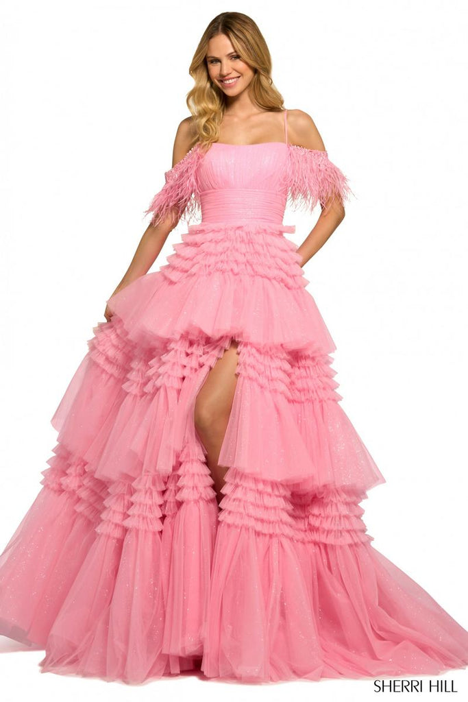 Sherri Hill Tulle Layered Dress 55507