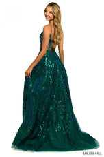 Sherri Hill A-Line Embroidered Tulle Prom Dress 55521