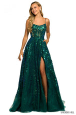 Sherri Hill A-Line Embroidered Tulle Prom Dress 55521