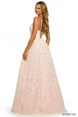 Sherri Hill 3D Floral Ball Gown Dress 55529
