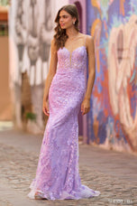 Sherri Hill Long Corset Sequin Prom Dress 55589