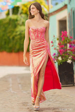 Sherri Hill Strapless Sequin Corset Prom Dress 55592