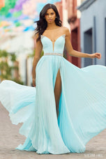 Sherri Hill Long Peaked Bodice Prom Dress 55600