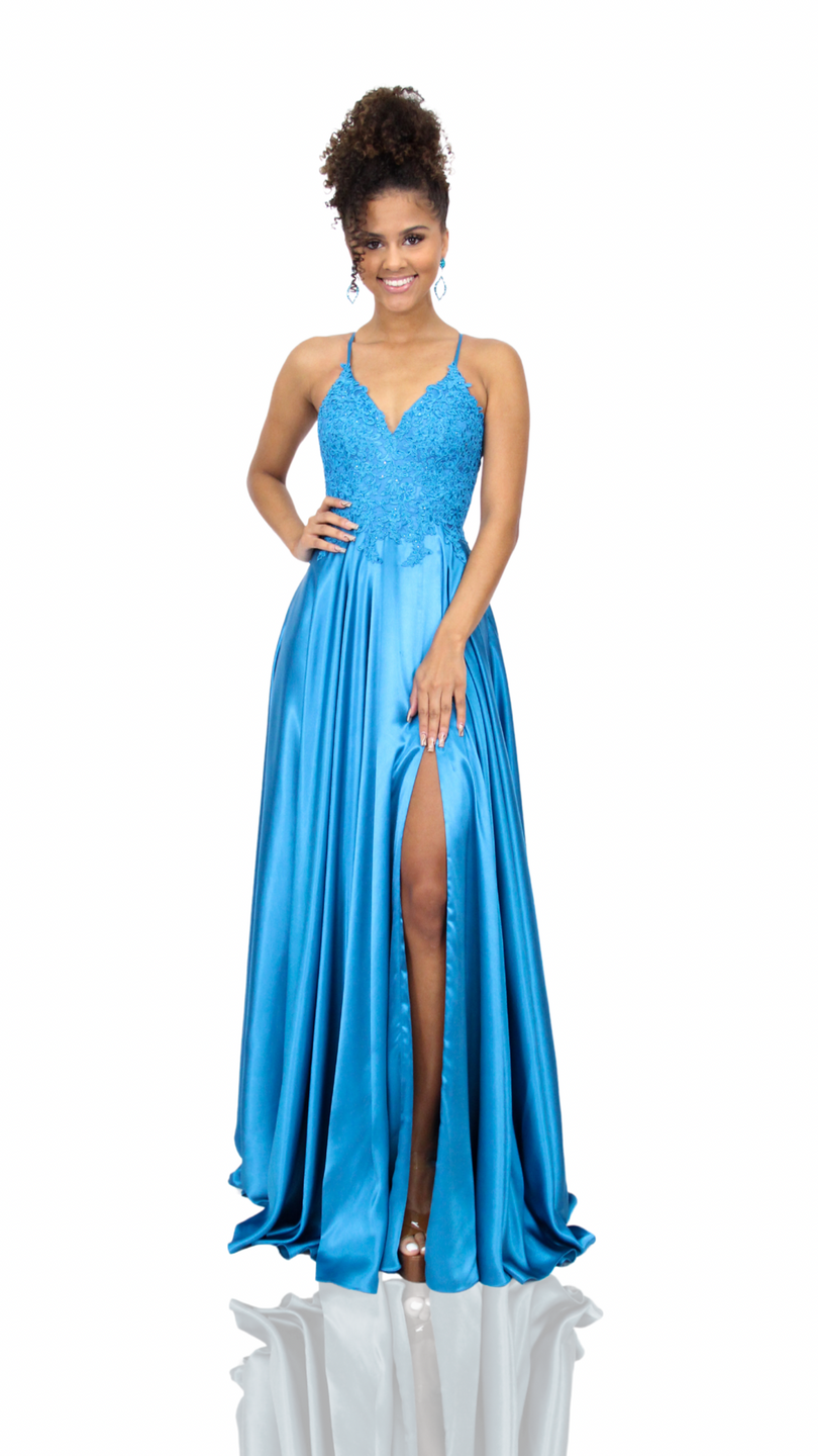 Faviana Glamour Satin A-Line Dress S10400 Faviana Glamour Satin A-Line Dress S10400